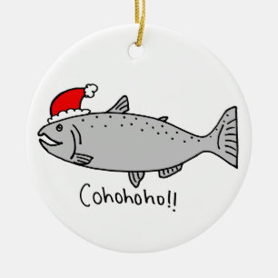 Cohohoho Weihnachtslachse Keramikornament