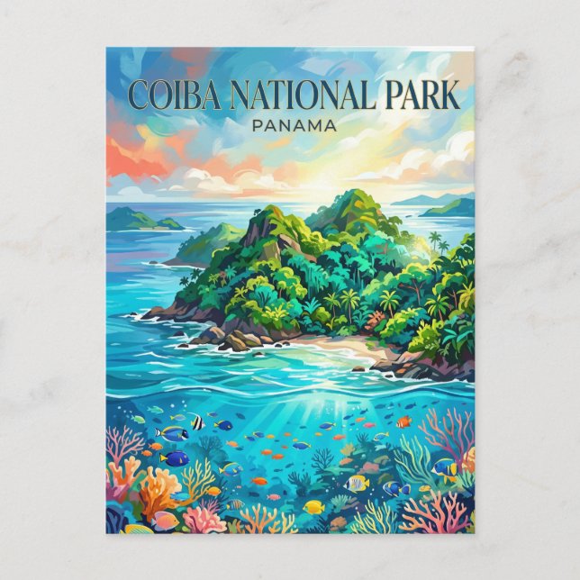 Coiba-Nationalpark Panama Postkarte (Vorderseite)