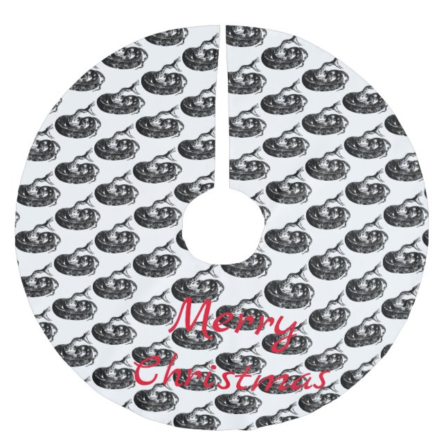 Coiled Rattlesnake Thunder_Cove Polyester Weihnachtsbaumdecke (Vorderseite)