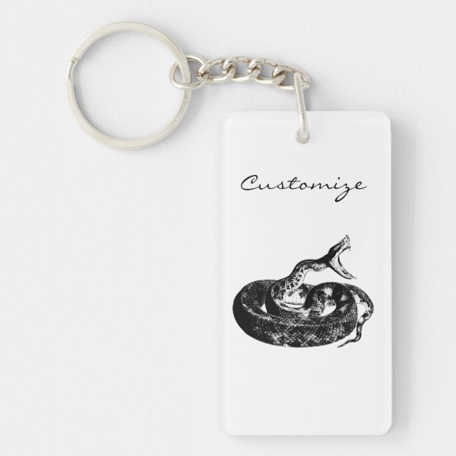 Coiled Rattlesnake Thunder_Cove Schlüsselanhänger (Vorderseite)