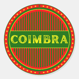 Coimbra City Pride Emblem – Portugiesische Identit Runder Aufkleber