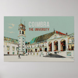 Coimbra, ehemalige Illustration der Universität, P Poster