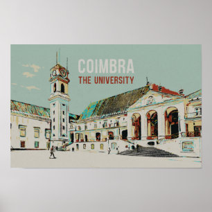 Coimbra, ehemalige Illustration der Universität, P Poster