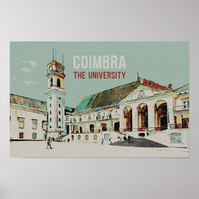 Coimbra, ehemalige Illustration der Universität, P Poster (Vorne)