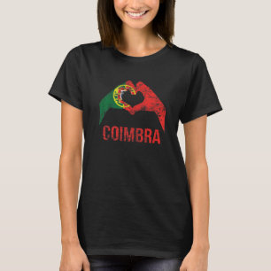 Coimbra - Portugiesische Stadt - Vintage Flagge Po T-Shirt