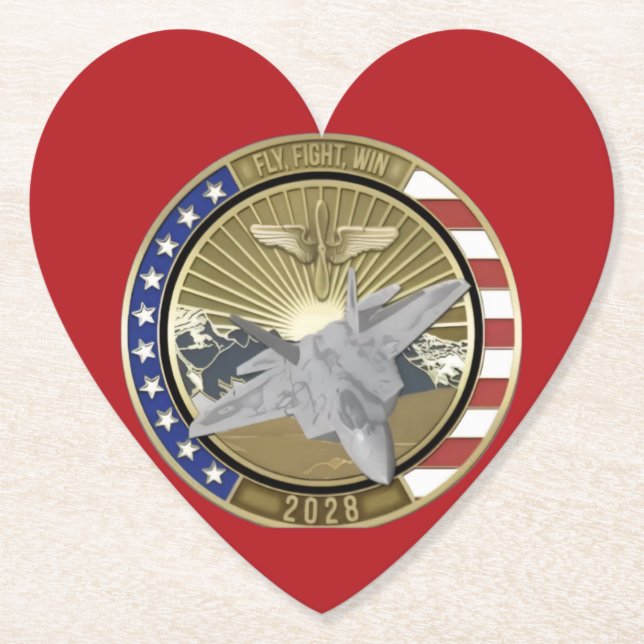 Coin 1 Heart Shaped Coasters Untersetzer (Vorderseite)