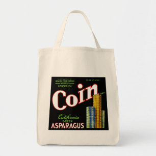 Coin California Spargel Etikett Tragetasche