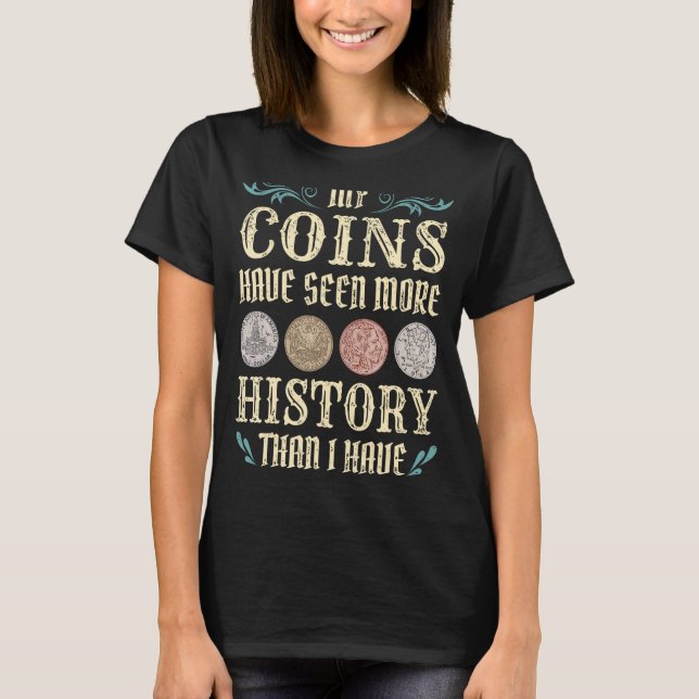 Coin Collector Coin Enthusiasten T-Shirt (Vorderseite)