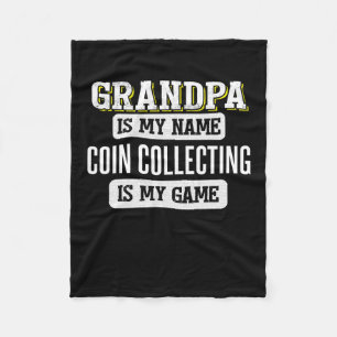Coin Collector Geschenk für Opa Vatertag Shirt Fleecedecke