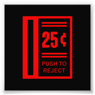 Coin einfügen, um Video-Spiel zu spielen Fotodruck