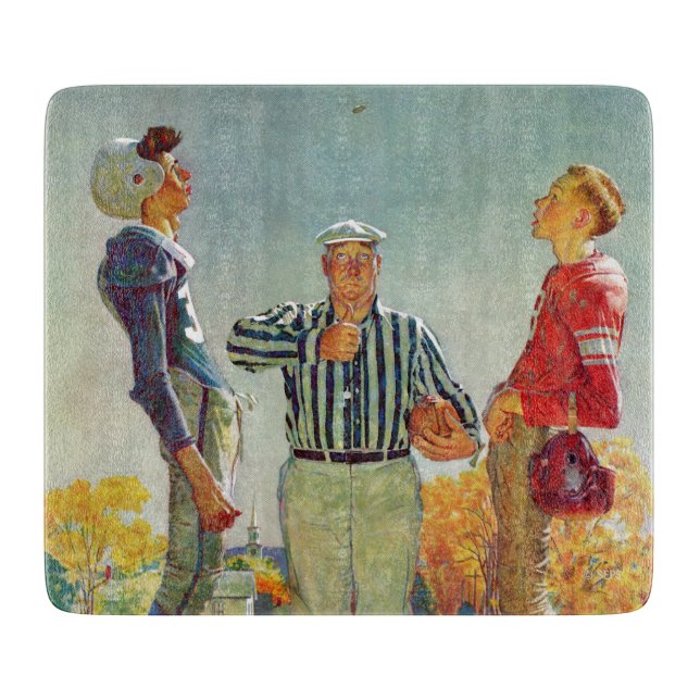Coin Toss von Norman Rockwell Schneidebrett (Vorderseite)