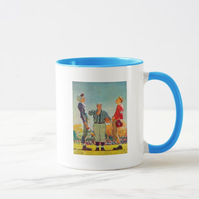 Coin Toss von Norman Rockwell Tasse (Rechts)