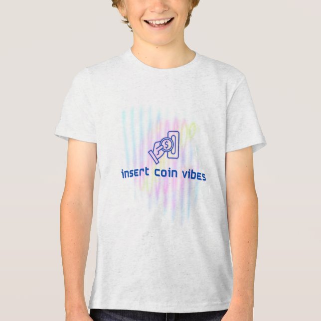 Coin Vibes einfügen Tri-Blend Shirt (Vorderseite)