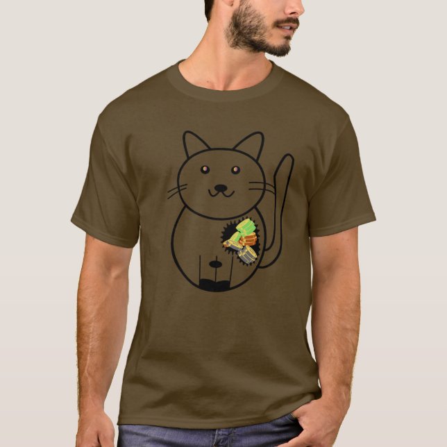 Coins-CAT On Dark Canva Tees (Vorderseite)