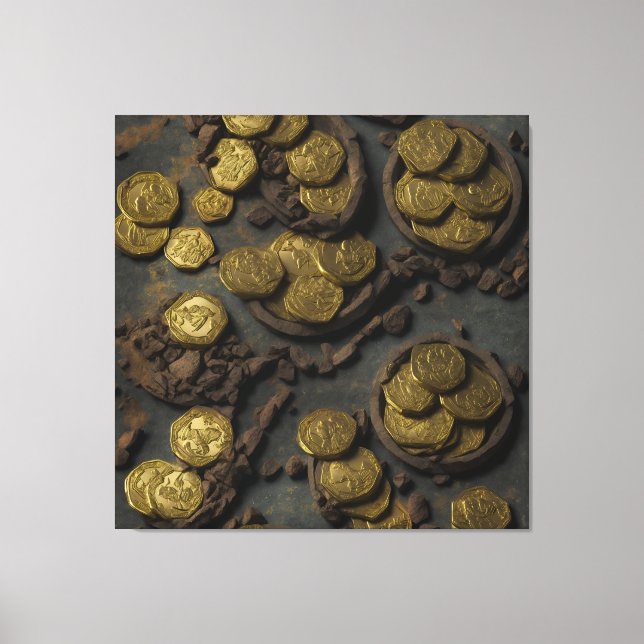 Coins of Treasure Island Leinwanddruck (Vorderseite)
