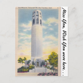 Coit Memorial, San Francisco, Kalifornien Postkarte