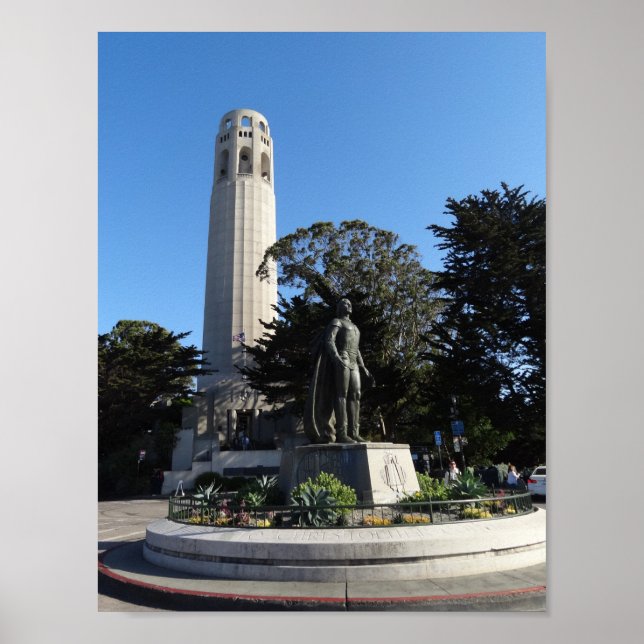 Coit Tower & Columbus Statue #1-1 Poster (Vorne)