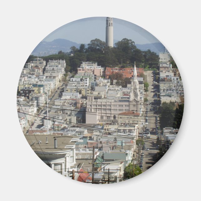Coit Tower Landschaftlich Picture Magnet (Vorne)