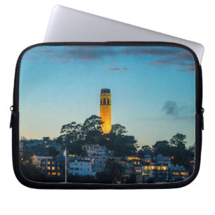 Coit Tower San Francisco – Skyline Fotografie Kuns Laptopschutzhülle