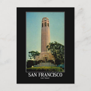 Coit Tower View, San Francisco Vintag Postkarte