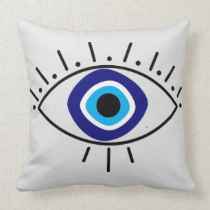 Cojín de ojo turco azul kissen