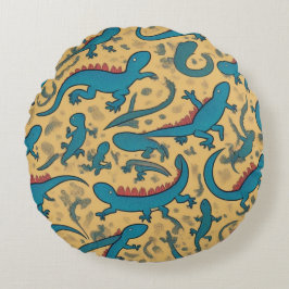 Cojín Decorativo con Diseño de Lagartijas Rundes Kissen