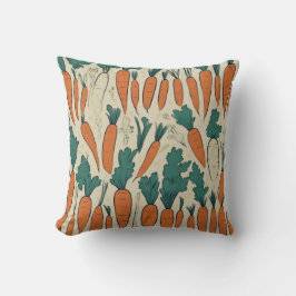 Cojín Decorativo con Diseño de Zanahorias Vintage Kissen
