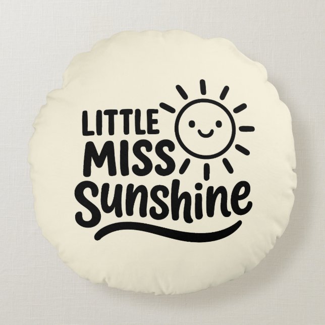Cojín decorativo – Little Miss Sunshine Rundes Kissen (Vorderseite)