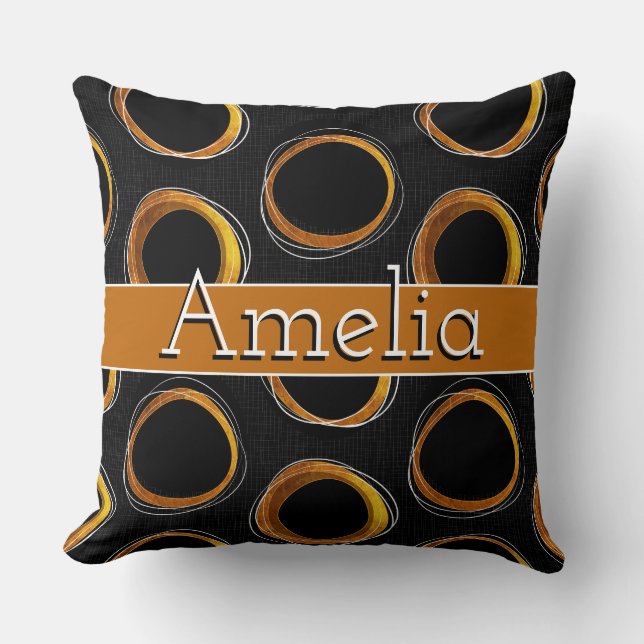 Cojín Decorativo Solar Eclipse Mid-Century Modern  Kissen (Vorderseite)