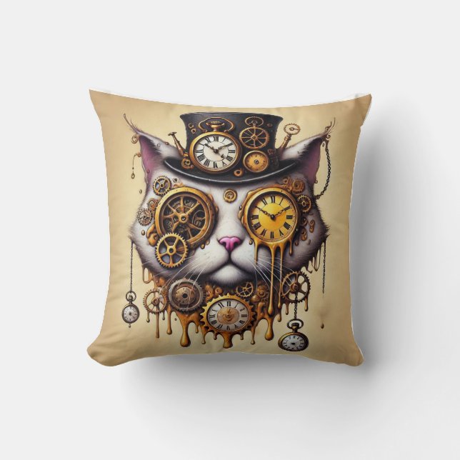 Cojín  Gatita Steampunk Kissen (Vorderseite)