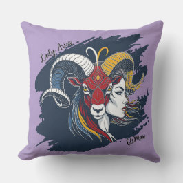 Cojín Lady Aries - Mujer Zodíaco Carnero Kissen