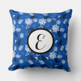 Cojín Lumbar Blue leaves romantic garden Kissen