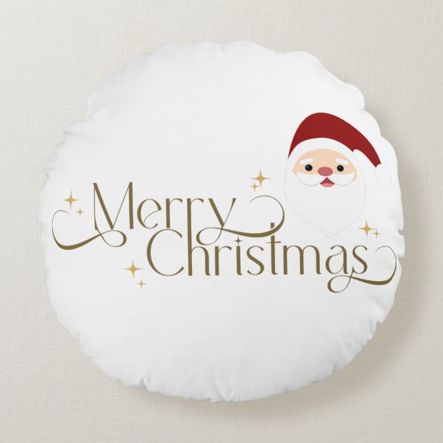 Cojín navideño papa noel rundes kissen (Vorderseite)