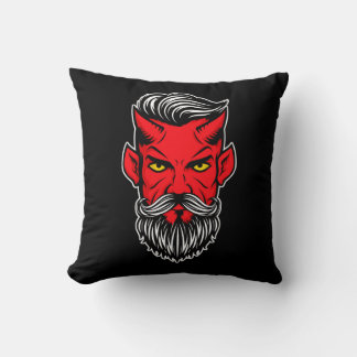 Cojín negro original personalizado diablo. kissen
