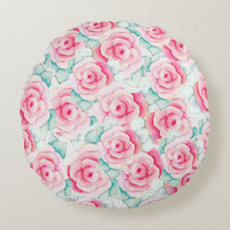 cojín redondo Throw Pillow Roses Rundes Kissen