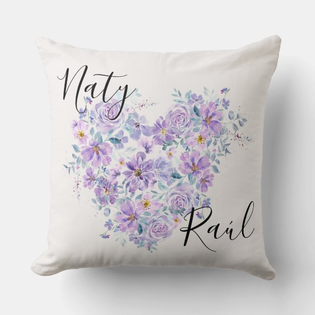 Cojines Personalizados para Parejas en Tonos Lila Kissen (Vorderseite)