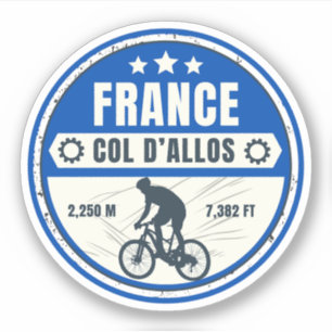 Col d'Allos, französische Alpen-Radrundfahrt Aufkleber
