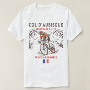 Col d'Aubisque Radsport Legendäre französische P T-Shirt
