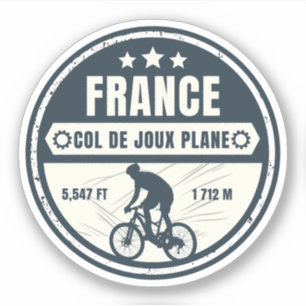 Col de Joux Plane französische Alpen Fahrradtour Aufkleber