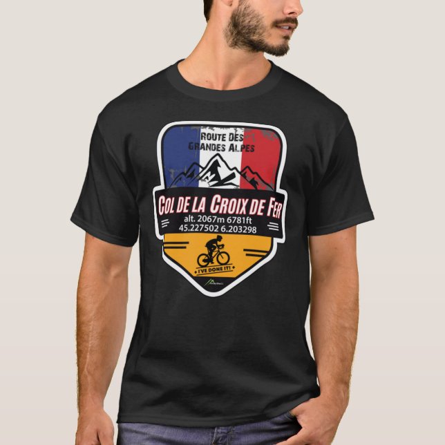 Col de la Bonette France Cycle and Motorrad Stic T-Shirt (Vorderseite)