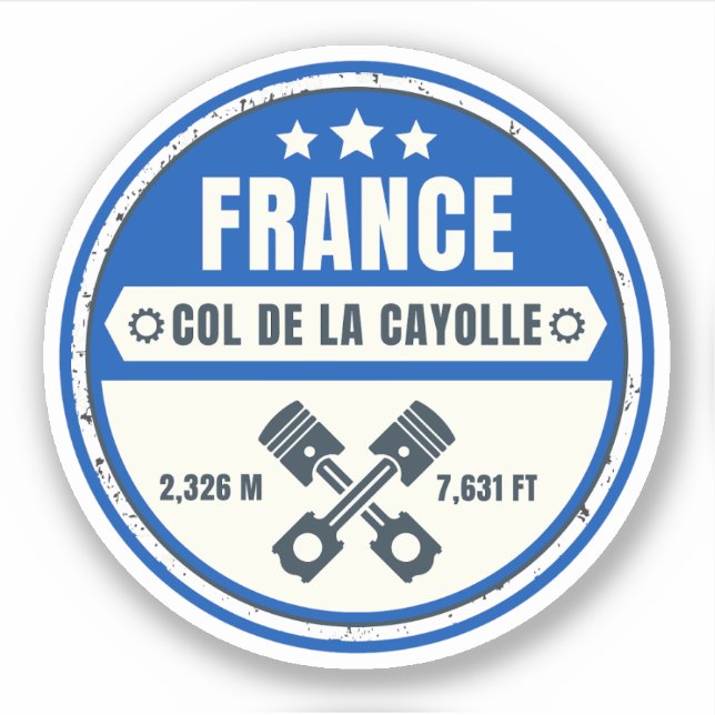 Col de la Cayolle - Franz. Aufkleber (Vorderseite)