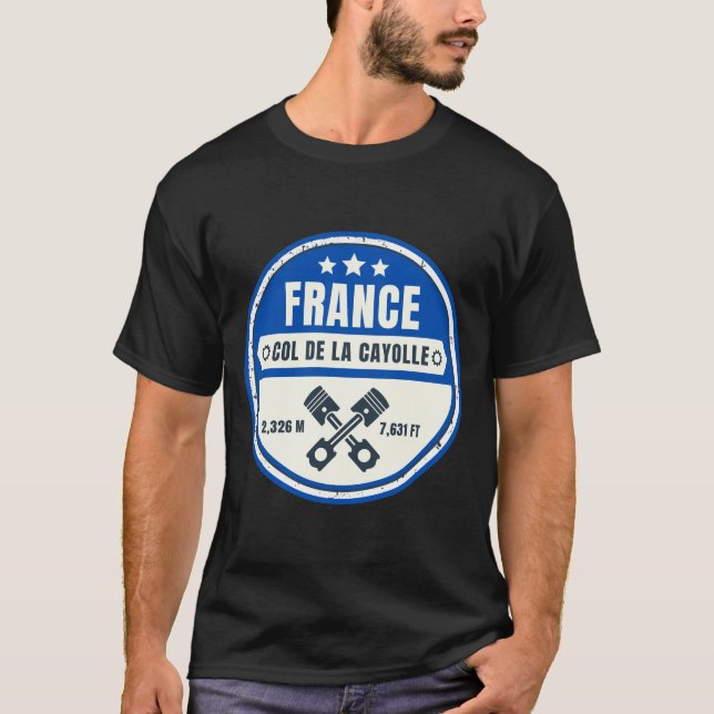 Col de la Cayolle - Franz. T-Shirt (Vorderseite)