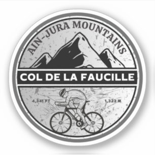 Col de la Faucille - Franz. Fahrradtour Alpes Aufkleber