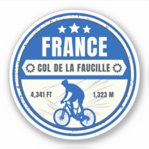 Col de la Faucille französische Alpen Fahrradtour Aufkleber