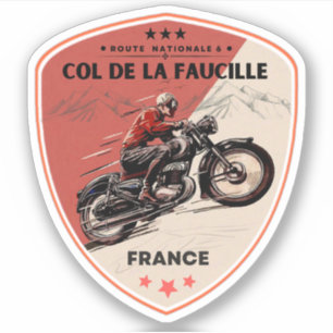 Col de la Faucille französische Alpen Motorrad-Tou Aufkleber