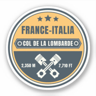 Col de la Lombarde - Franz. Motobike-Tour durch Al Aufkleber
