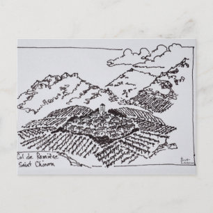 Col de la Ramiere Saint-Chinian, Languedoc Postkarte