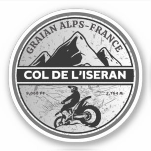 Col de l'Iseran - Franzose Aufkleber