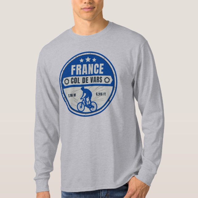 Col de Vars Franz Fahrradtour Alpes T-Shirt (Vorderseite)