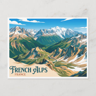 Col du Galibier Valloire Frankreich Postkarte